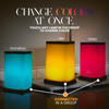 Close-up of Modern Design Friendship Lamp frosted acrylic panel with LED glow