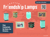 Classic Design Friendship Lamp with rainbow LED colors showing global connection