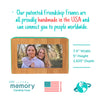 Front view of Digital Memory Friendship Frame Imperfect showing uploaded photo and soft backlight