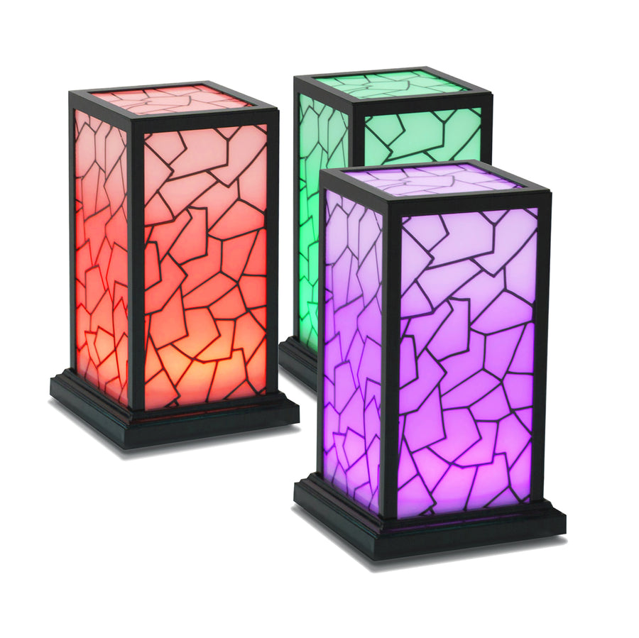 [Friendship Lamps Set of Three 3 Red Green Purple]