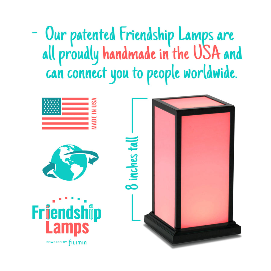 [Friendship Lamps Modern Single red made in USA]