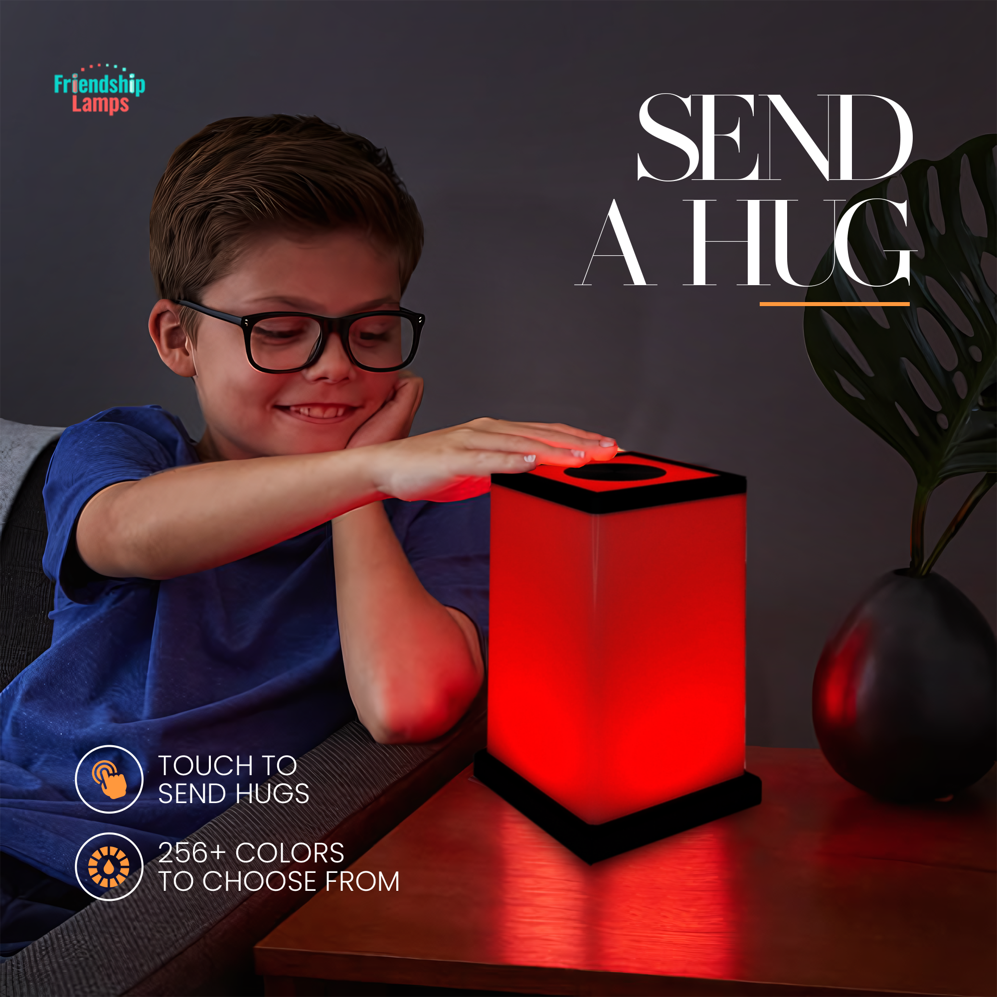 Modern Design Long Design Touch Lamp Set of 4 Handmade in USA Perfect for Gifts Friendship Lamps