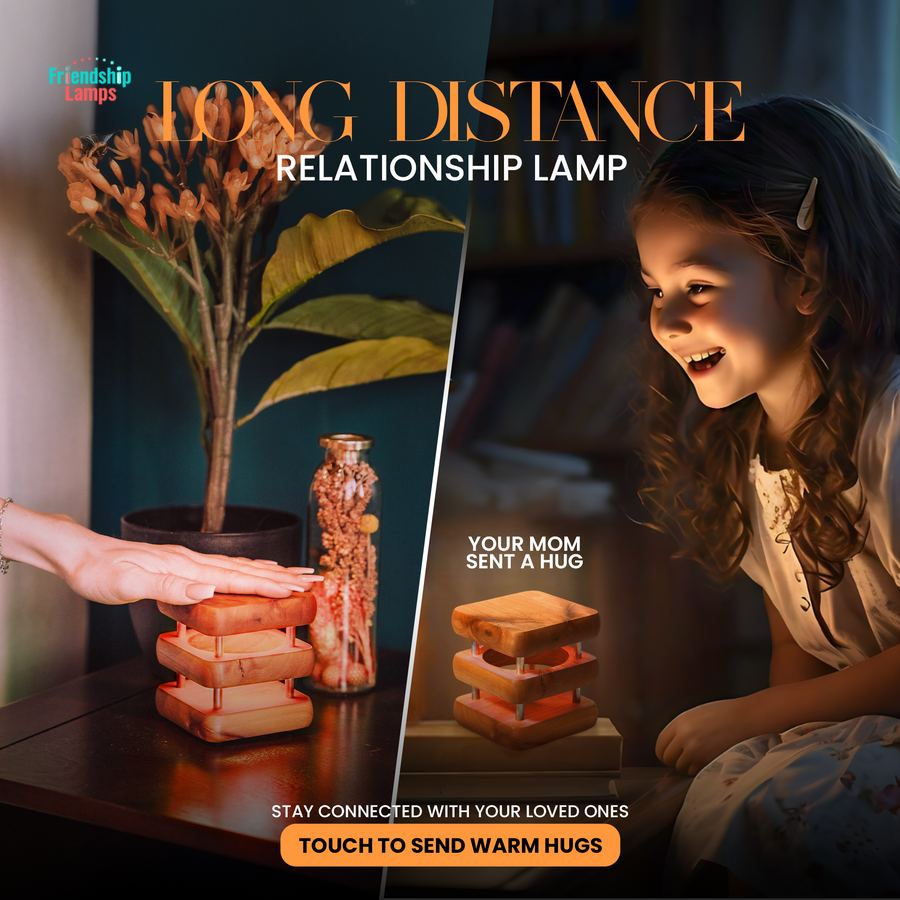 MINI Square Mid-Century Design Natural Friendship Lamps