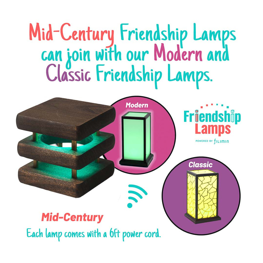 MINI Square Mid-Century Kona Design Friendship Lamps