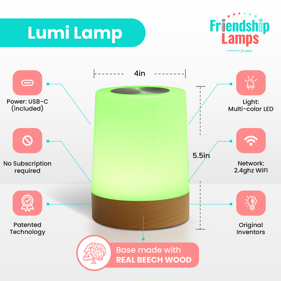 Lumi Friendship Lamp – Soft Glow Wi-Fi Touch Lamp | Stay Connected with Light & Warmth