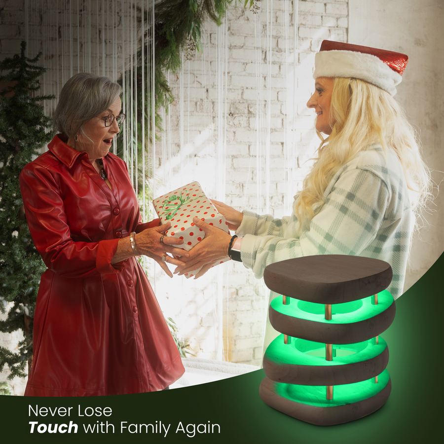 Mid-Century Design Friendship Lamp — Kona / Gold Finish | Retro Wi-Fi Touch Lamp for Connection