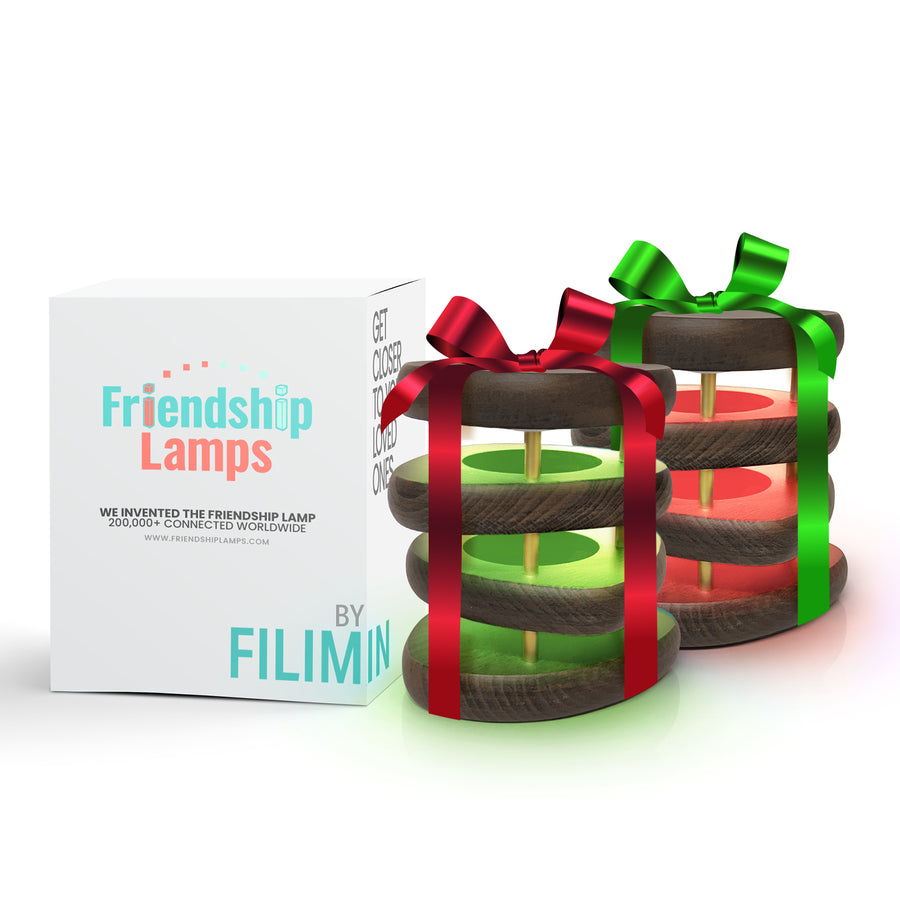 Mid-Century Design Friendship Lamp – Retro Wi-Fi Touch Lamp | Stay Connected Through Time & Distance