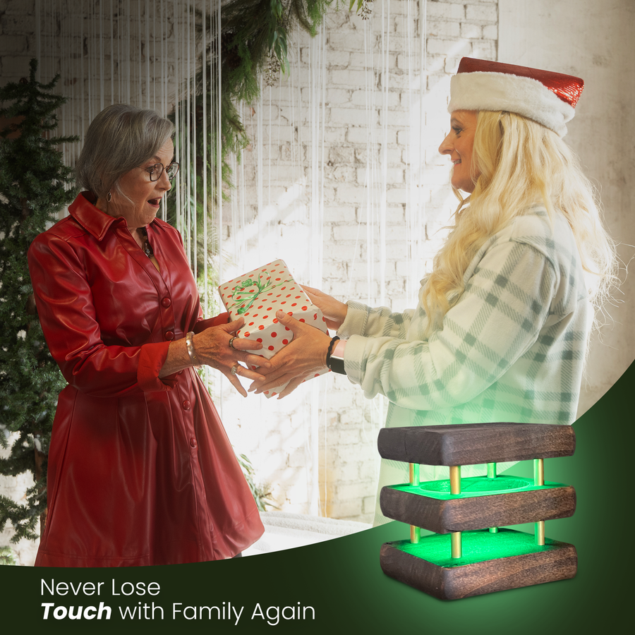 Mini Mid-Century Kona Design Friendship Lamp – Compact Retro Wi-Fi Touch Lamp for Long-Distance Connection