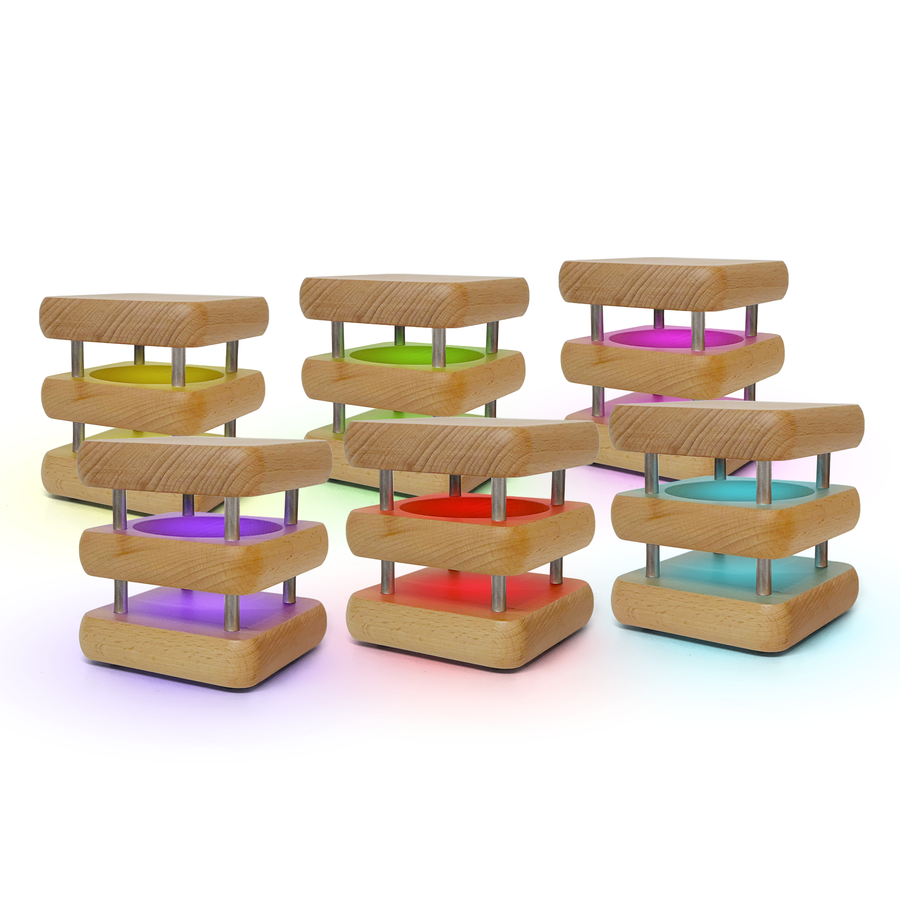 MINI Square Mid-Century Design Natural Friendship Lamps
