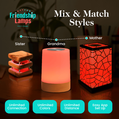 Lumi Friendship Lamp – Soft Glow Wi - Fi Touch Lamp | Stay Connected with Light & Warmth - Friendship Lamps | Powered by Filimin