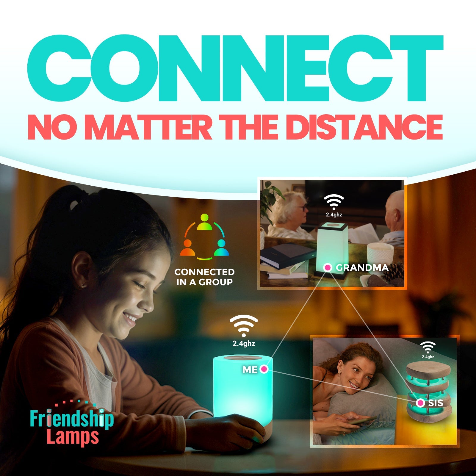Lumi Friendship Lamp – Soft Glow Wi - Fi Touch Lamp | Stay Connected with Light & Warmth - Friendship Lamps | Powered by Filimin