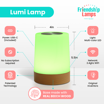Lumi Friendship Lamp – Soft Glow Wi - Fi Touch Lamp | Stay Connected with Light & Warmth - Friendship Lamps | Powered by Filimin