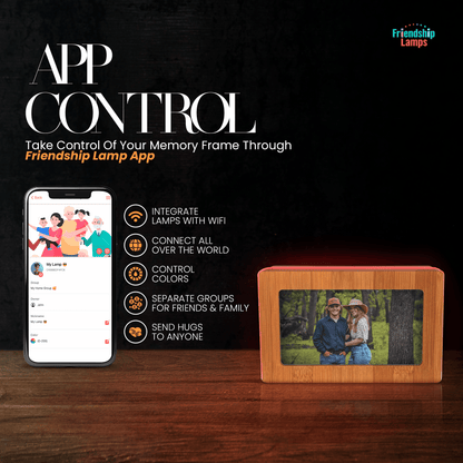 Memory Digital Friendship Frame – Smart Wi - Fi Photo Frame Lamp for Long Distance Connection - Friendship Lamps | Powered by Filimin