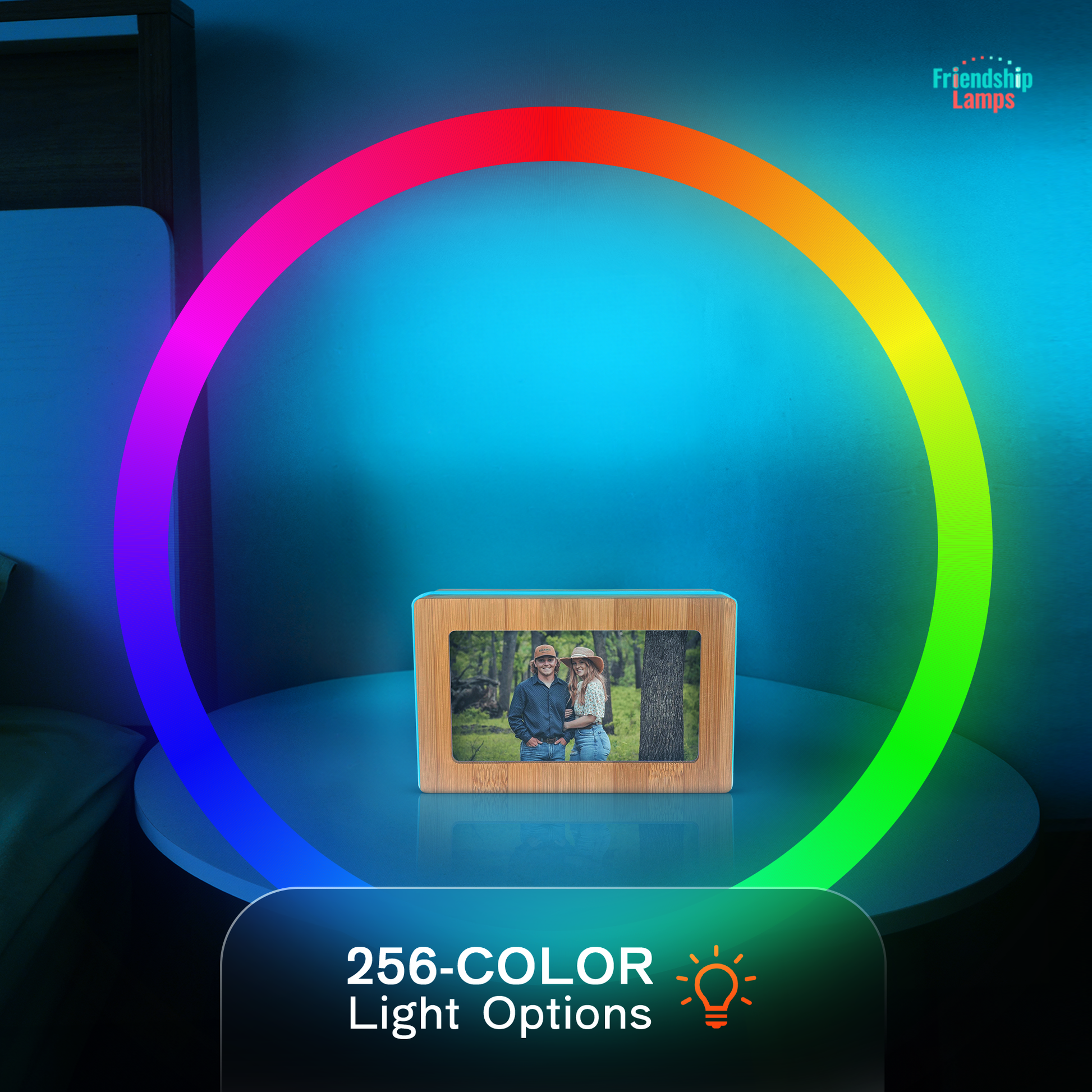 Memory Digital Friendship Frame – Smart Wi - Fi Photo Frame Lamp for Long Distance Connection - Friendship Lamps | Powered by Filimin