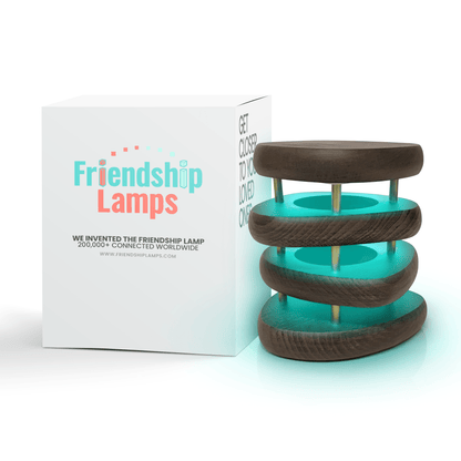 Mid - Century Design Friendship Lamp — Kona / Gold Finish | Retro Wi - Fi Touch Lamp for Connection - Friendship Lamps | Powered by Filimin