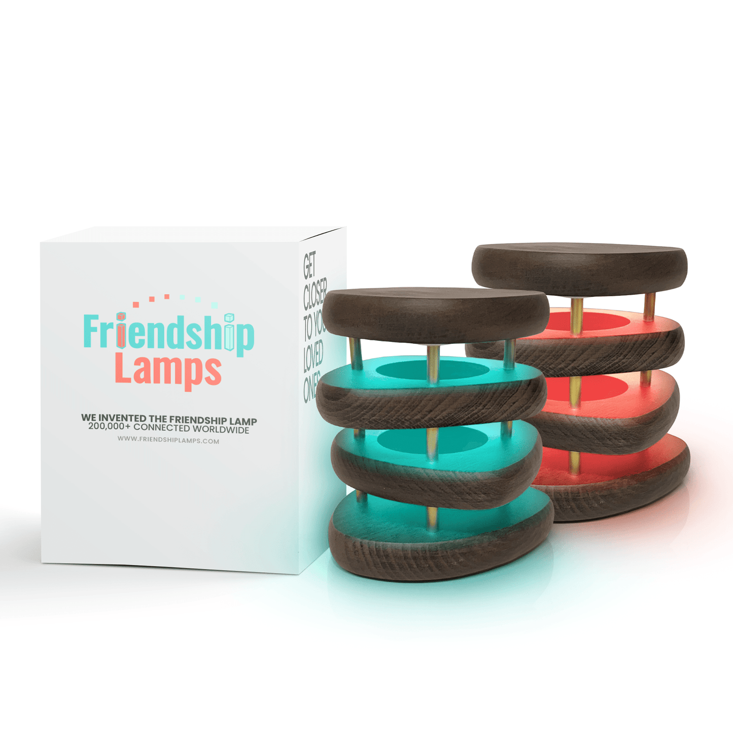 Mid - Century Design Friendship Lamp — Kona / Gold Finish | Retro Wi - Fi Touch Lamp for Connection - Friendship Lamps | Powered by Filimin