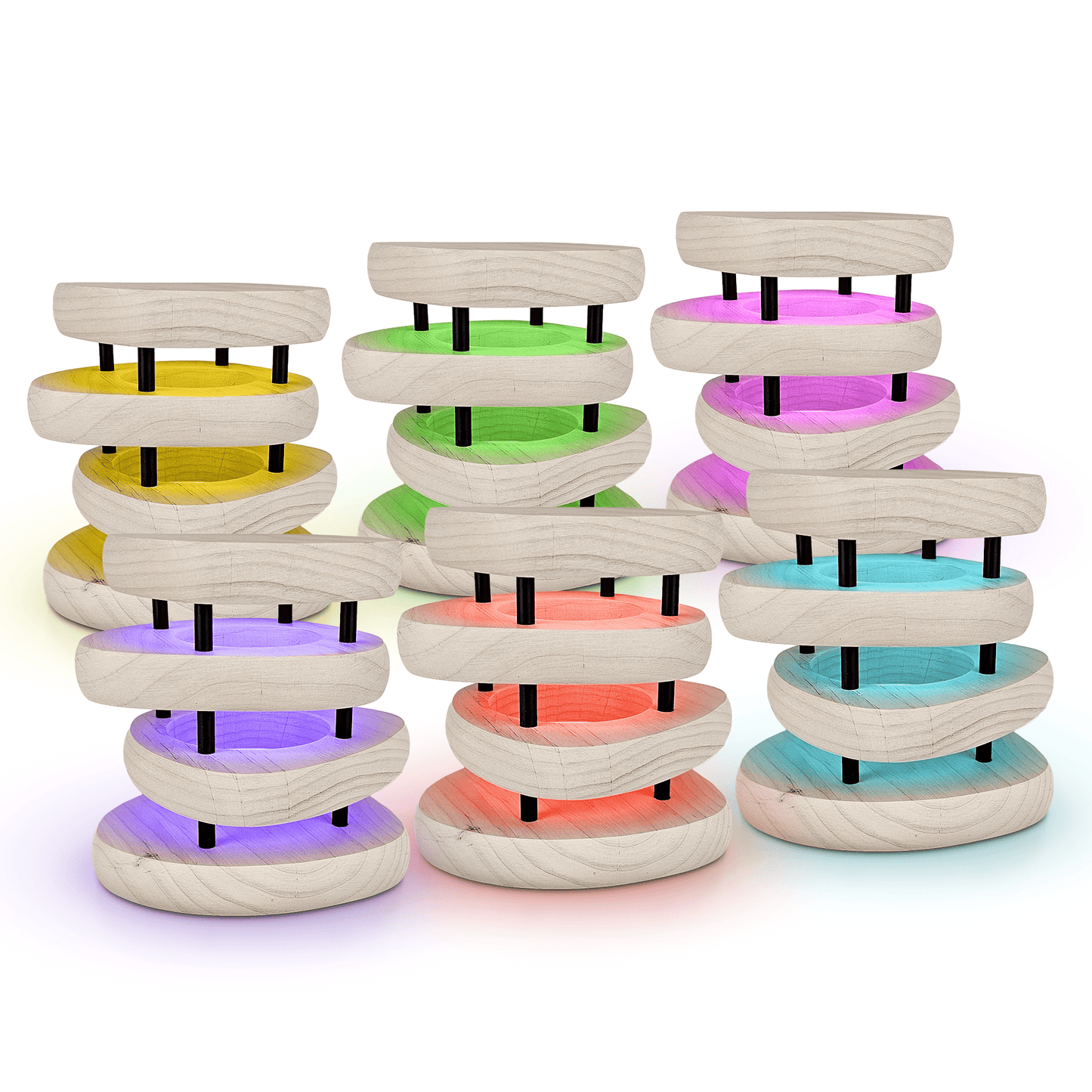 Mid - Century Design Friendship Lamp — White & Black Finish | Retro Wi - Fi Touch Lamp for Connection - Friendship Lamps | Powered by Filimin