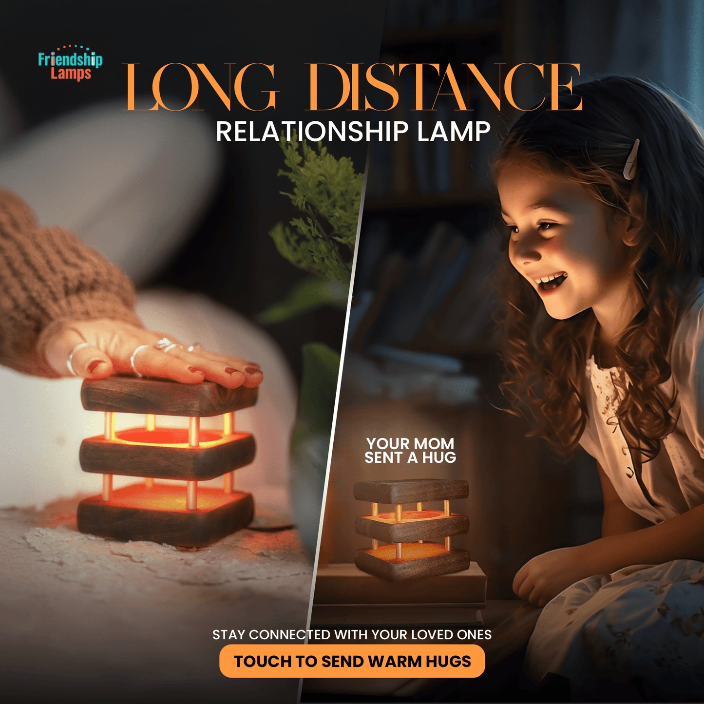 MINI Square Mid - Century Kona Design Friendship Lamps EU Plug - Friendship Lamps | Powered by Filimin