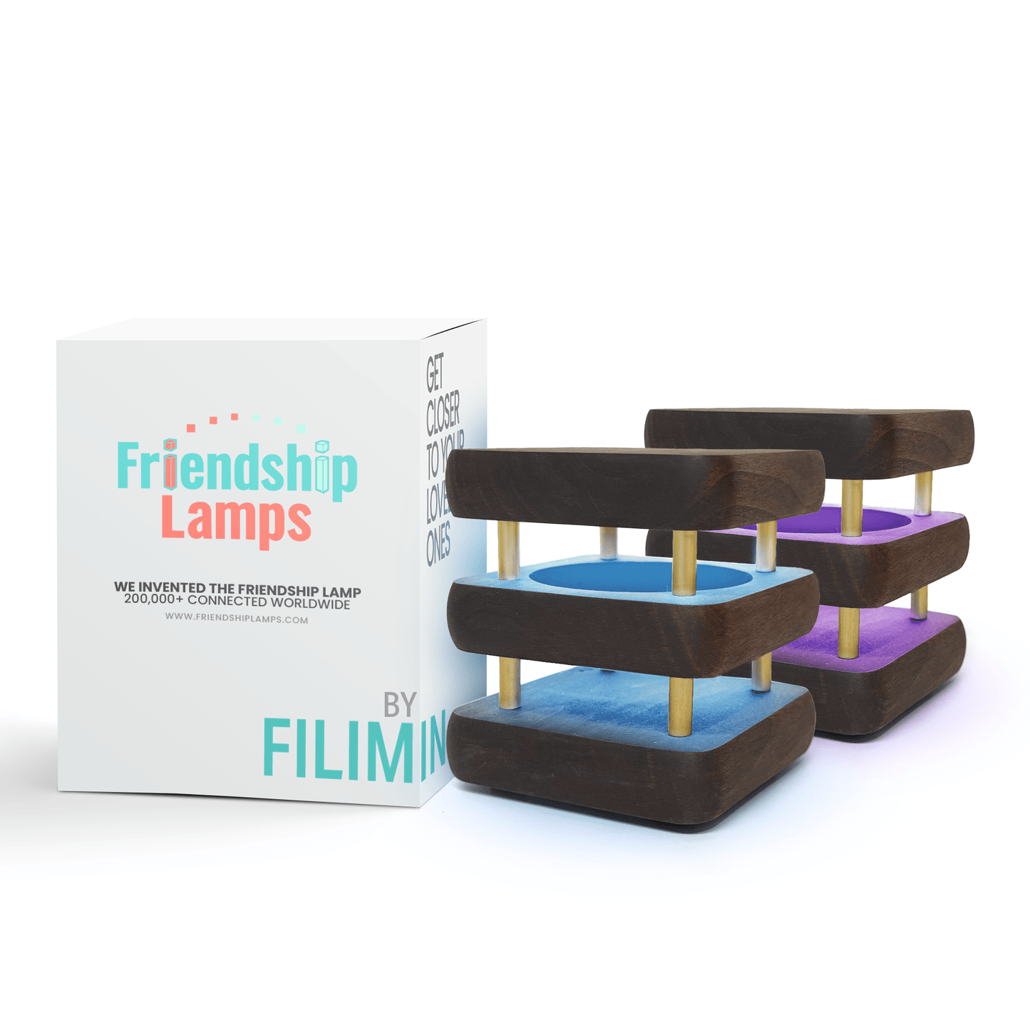 MINI Square Mid - Century Kona Design Friendship Lamps EU Plug - Friendship Lamps | Powered by Filimin