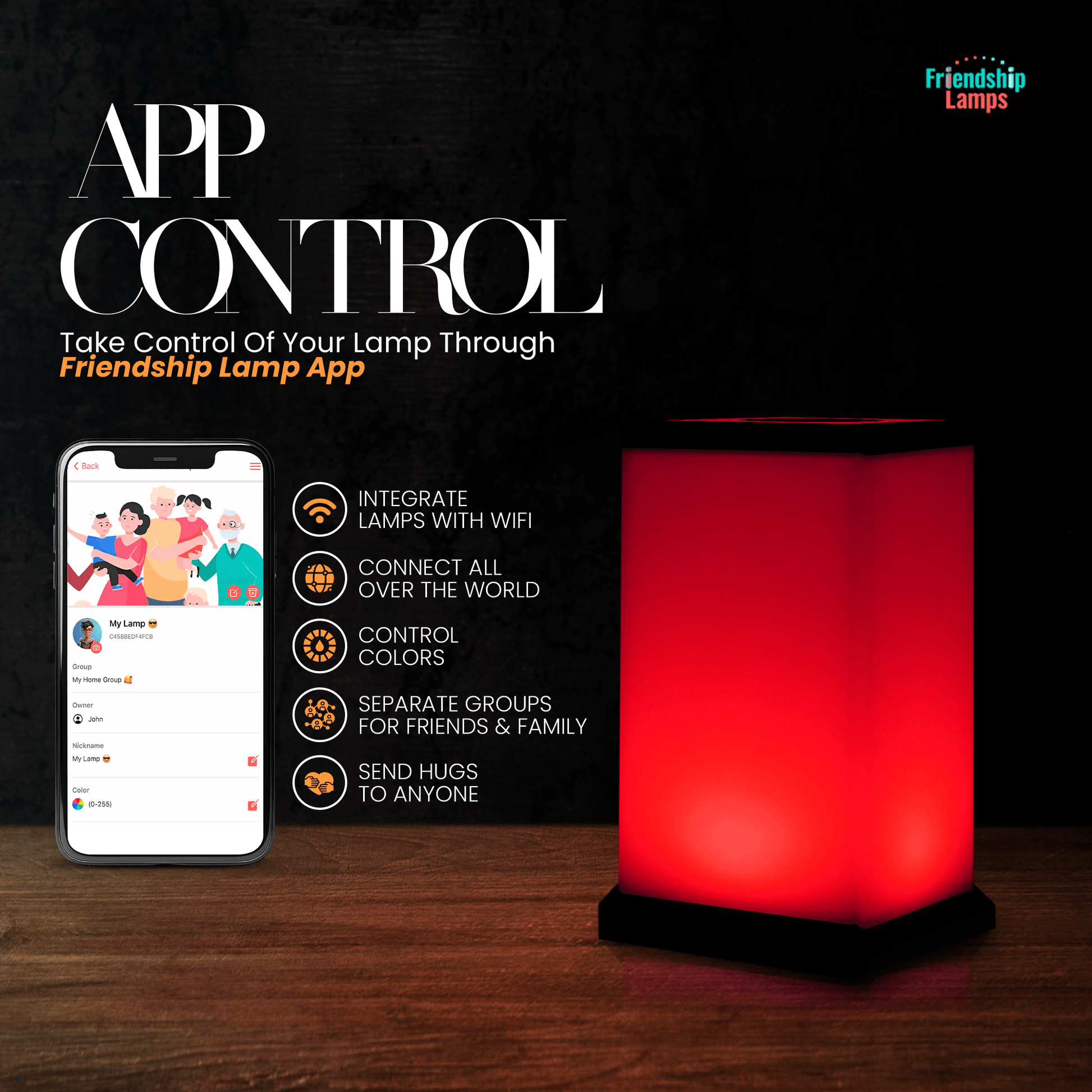 Modern Design Friendship Lamps EU Plug - Friendship Lamps | Powered by Filimin
