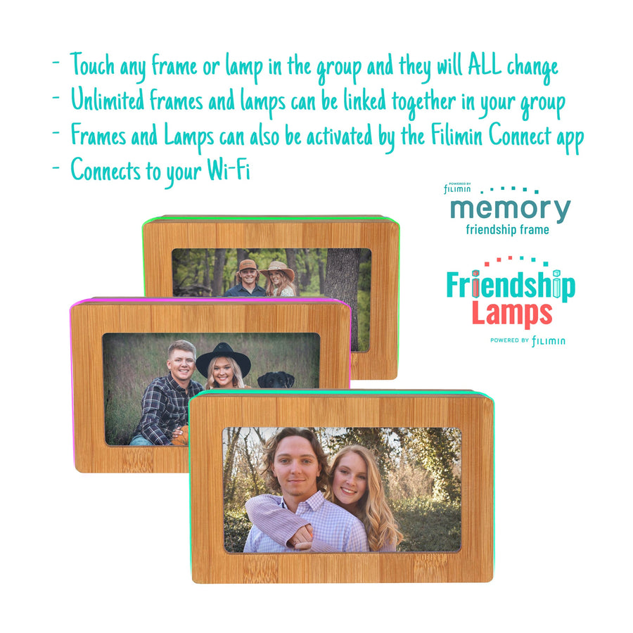 [Friendship Lamp Digital Memory Friendship Frame set of three green pink app]