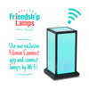 [Friendship Lamps Modern Single teal wifi connection]