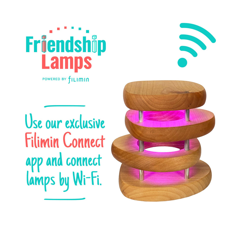 [Mid-Century Friendship Lamp Single Pink wifi connection]