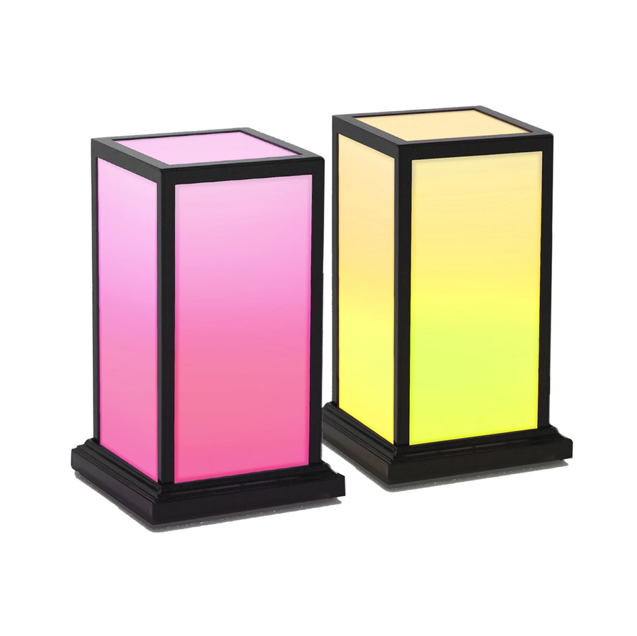 [Friendship Lamps Modern Set of two pink yellow]