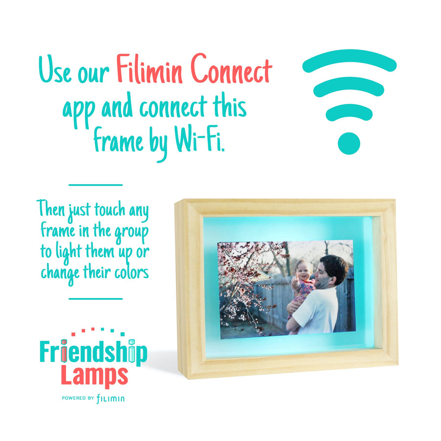 [Friendship Lamp Picture Frame Single Teal Wifi connection]